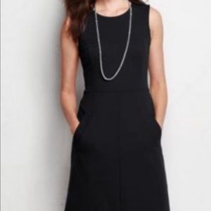 Black ponte shift dress